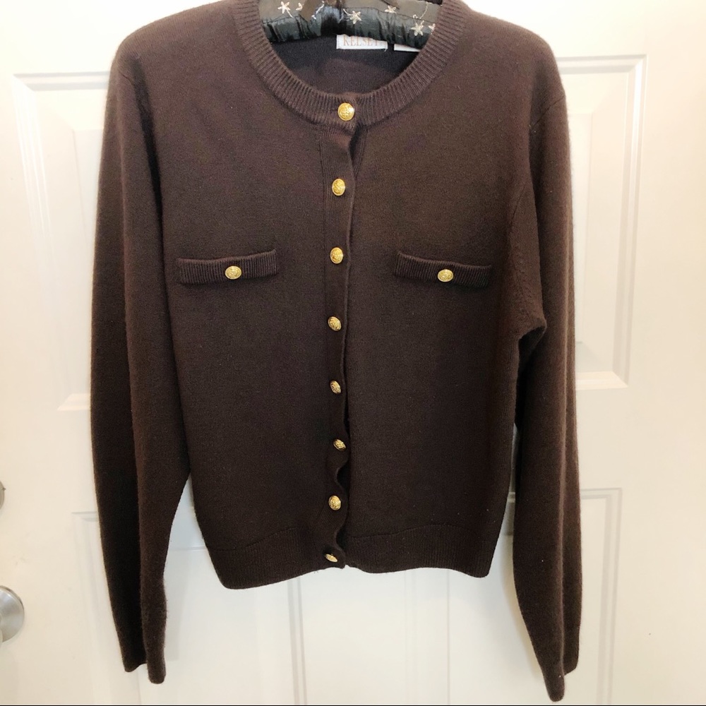 KERRI & KELSEY WOMEN SWEATER BROWN SIZE MEDIUM